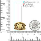 Oxidized Sunbeam Band Sun Ring