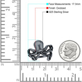 Oxidized Octopus Ring