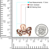 Oxidized Octopus Ring