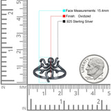 Oxidized Octopus Ring