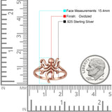 Oxidized Octopus Ring