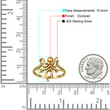 Oxidized Octopus Ring