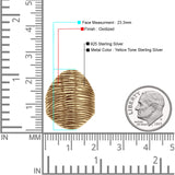  Oxidized Textured Cocktail Ring