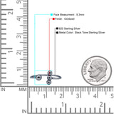  Oxidized Beaded Ball Ring