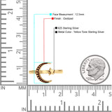  Oxidized Moon Star Ring
