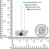 Art Deco Round Natural Stone Floral Ring