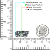 Art Deco Round Natural Stone Floral Ring