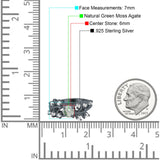 Art Deco Round Natural Stone Floral Ring