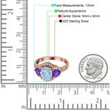 Three Stone Oval Natural Stone Trio Ring