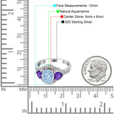Three Stone Oval Natural Stone Trio Ring