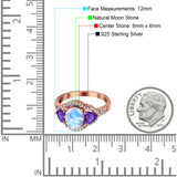 Three Stone Oval Natural Stone Trio Ring