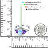 Three Stone Oval Natural Stone Trio Ring