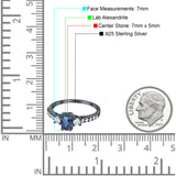 Three Stone Oval Natural Stone Trellis Ring