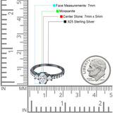 Three Stone Oval Natural Stone Trellis Ring