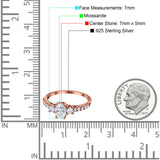 Three Stone Oval Natural Stone Trellis Ring