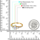 Three Stone Oval Natural Stone Trellis Ring