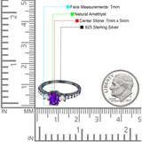 Three Stone Oval Natural Stone Trellis Ring