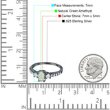 Three Stone Oval Natural Stone Trellis Ring