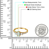 Three Stone Oval Natural Stone Trellis Ring