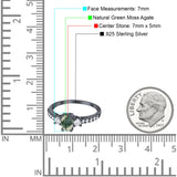 Three Stone Oval Natural Stone Trellis Ring