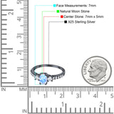 Three Stone Oval Natural Stone Trellis Ring