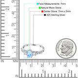 Three Stone Oval Natural Stone Trellis Ring