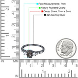 Three Stone Oval Natural Stone Trellis Ring