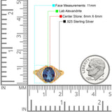 Oval Natural Stone Cluster Wedding Ring