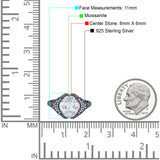 Oval Natural Stone Cluster Wedding Ring