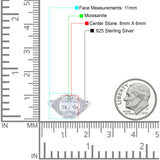 Oval Natural Stone Cluster Wedding Ring