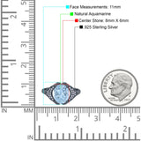 Oval Natural Stone Cluster Wedding Ring