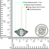 Oval Natural Stone Cluster Wedding Ring