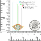 Oval Natural Stone Cluster Wedding Ring