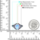 Oval Natural Stone Cluster Wedding Ring