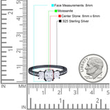 Art Deco Oval Natural Stone Trio Ring