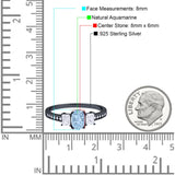 Art Deco Oval Natural Stone Trio Ring