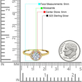 Art Deco Round Natural Stone Wedding Ring