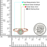 Art Deco Round Natural Stone Wedding Ring
