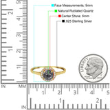 Art Deco Round Natural Stone Wedding Ring