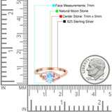 Minimalist Oval Natural Stone Solitaire Ring