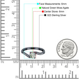 Round Natural Stone Art Deco Ring