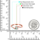 Round Natural Stone Art Deco Ring