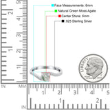 Round Natural Stone Art Deco Ring