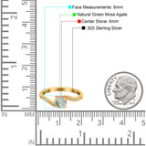 Round Natural Stone Art Deco Ring