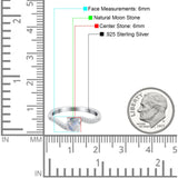 Round Natural Stone Art Deco Ring