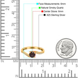 Round Natural Stone Art Deco Ring