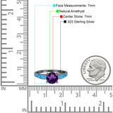 Vintage Style Round Natural Stone Solitaire Ring