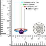 Vintage Style Round Natural Stone Solitaire Ring