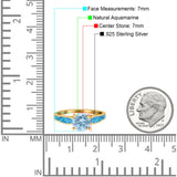 Vintage Style Round Natural Stone Solitaire Ring