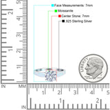 Round Natural Stone Solitaire Ring